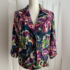 Kim Rogers Vibrant Watercolor Jacket Lg